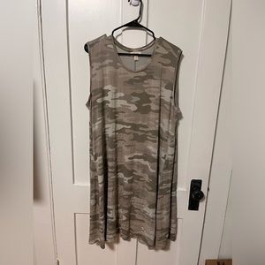 Style&Co Lightwash Camo Sleeveless Dress